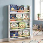 Knygų lentyna Montessori vaikams, su 4 lentynomis ir apsauga nuo apvirtimo – Paveikslėlis 9