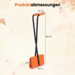 Lapų rinktuvas ergonomiškas su ilgu kotu (Oranžinė) – Paveikslėlis 2