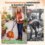 Lapų rinktuvas ergonomiškas su ilgu kotu (Oranžinė) – Paveikslėlis 5