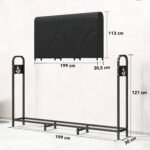 Lauko malkinė plieninė su vandeniui atspariu uždangalu ir 300 kg talpos – Paveikslėlis 3