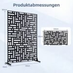 Lauko pertvara metalinė su stovu (Juoda) – Paveikslėlis 2