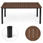 Lauko stalas 180x90 cm, skirtas 6-8 asmenims, su patvariu HDPE stalviršiu – Paveikslėlis 7
