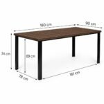 Lauko stalas 180x90 cm, skirtas 6-8 asmenims, su patvariu HDPE stalviršiu – Paveikslėlis 10
