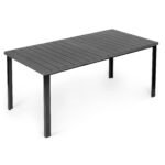 Lauko stalas 8 asmenims, 180x90 cm, su patvariu pilku stalviršiu – Paveikslėlis 5