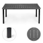 Lauko stalas 8 asmenims, 180x90 cm, su patvariu pilku stalviršiu – Paveikslėlis 7