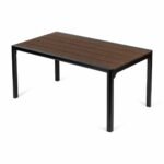 Lauko stalas 8 asmenims su 180x90 cm rudo HDPE stalviršiu – Paveikslėlis 5
