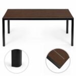 Lauko stalas 8 asmenims su 180x90 cm rudo HDPE stalviršiu – Paveikslėlis 7