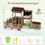 Lauko virtuvėlė medinė su vandens cirkuliacija ir sodinimo lysve (Ruda) – Paveikslėlis 2
