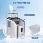 Ledo kubelių gamintuvas su reguliuojamu storiu ir automatiniu valymu (Sidabrinė) – Paveikslėlis 2
