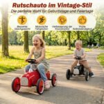 Mažylių paspirtukas-automobilis retro stiliaus metalinis (Juoda) – Paveikslėlis 3