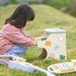 Medinis muzikinis pianinas vaikams su natų knygele – Paveikslėlis 2