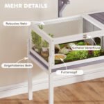 Medinis vėžlių aptvaras su paaukštinimu, atskirtomis zonomis ir permatomu langu – Paveikslėlis 9