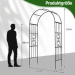 Metalinė sodo arka vijokliniams augalams (Juoda) – Paveikslėlis 2