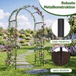 Metalinė sodo arka vijokliniams augalams (Juoda) – Paveikslėlis 4