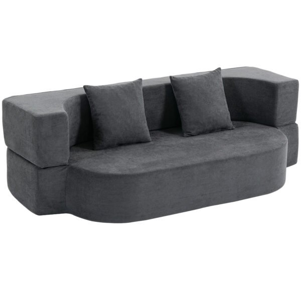 Miegamoji sofa be rėmo su aukšto tankio putplasčiu ir plačia sėdyne