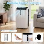Mobili daugiafunkcinė oro kondicionavimo sistema 14000 BTU su vėsinimo ir šildymo režimais (Juoda ir balta) – Paveikslėlis 3