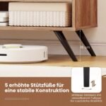 Modernus TV staliukas su uždara spintele ir atviromis lentynomis (Pilkas ąžuolas) – Paveikslėlis 4
