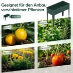 Pakelta patvari metalinė lysvė su drenažo sistema (Žalia) – Paveikslėlis 3