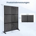 Pertvara laisvai statoma metalinė lauko ir vidaus (Juoda) – Paveikslėlis 2