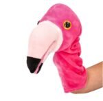 Pliušinė lėlė ant rankos vaidmenų žaidimams Flamingas – Paveikslėlis 3