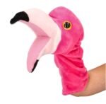 Pliušinė lėlė ant rankos vaidmenų žaidimams Flamingas – Paveikslėlis 4