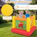 Pripučiama daugiafunkcė žaidimų pilis su batutu ir kamuoliukų baseinu (Raudona) – Paveikslėlis 4