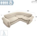 Pripučiama kampinė sofa, keturvietė, 257x203x76 cm – Paveikslėlis 8