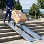 Rampos lengvos sulankstomos metalinės atlaikančios iki 400 kg (Sidabrinė) – Paveikslėlis 2