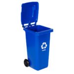 Rūšiavimo konteinerių komplektas 3x240 l iš tvirto HDPE su ratukais – Paveikslėlis 6