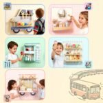 Sieninė Montessori lavinamoji lenta su 5 teminėmis zonomis vaikams nuo 3 metų – Paveikslėlis 5