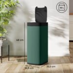 Šiukšliadėžė 50 l, automatinė, atspari pirštų antspaudams – Paveikslėlis 3