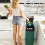 Šiukšliadėžė 50 l, automatinė, atspari pirštų antspaudams – Paveikslėlis 4