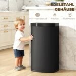 Šiukšliadėžė su sensoriumi, 55 l, nerūdijančio plieno, švelniu uždarymu – Paveikslėlis 6