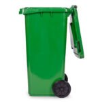 Šiukšlių konteinerių komplektas 5 vnt., 240 l, HDPE, su guminiais ratukais – Paveikslėlis 7