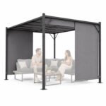 Sodo pergola su reguliuojamu stogu 4x3 m