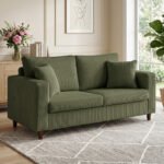 Sofa dvivietė kordinė su plačia gilia sėdyne ir spyruokliniu užpildu – Paveikslėlis 2