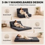 Sofa-lova grindims iš kordo audinio su reguliuojama nugaros atrama – Paveikslėlis 4