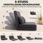 Sofa-lova grindims iš kordo audinio su reguliuojama nugaros atrama – Paveikslėlis 5