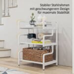 Spausdintuvo staliukas su 3 lentynomis ir banguotais kraštais – Paveikslėlis 5