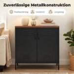 Spintelė daiktams, metalinė, industrinio stiliaus, su 2 durelėmis ir reguliuojama lentyna – Paveikslėlis 4