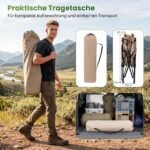 Sulankstoma lauko kėdė su reguliuojamu atlošu ir kojų atrama (Chaki) – Paveikslėlis 4