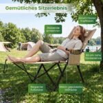 Sulankstoma lauko kėdė su reguliuojamu atlošu ir kojų atrama (Chaki) – Paveikslėlis 5