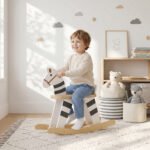 Supamasis arkliukas su atlošu ir rankenomis vaikams nuo 1 iki 3 metų – Paveikslėlis 2