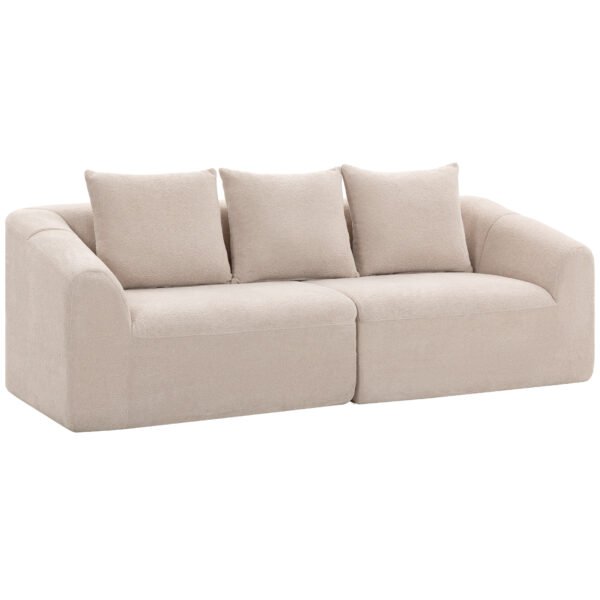 Trivietė šenilinė sofa be rėmo