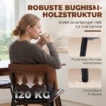 Valgomojo kėdžių komplektas (2 vnt.), modernios, dirbtinės odos sėdynėmis, lenktais atlošais – Paveikslėlis 6