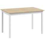 Valgomojo stalas kaimiško stiliaus pušinis 4 asmenims 120x75 cm