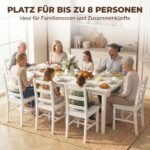 Valgomojo stalas modernus, 8 vietų, su masyvo kojomis, 180 cm – Paveikslėlis 4
