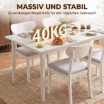Valgomojo stalas modernus, 8 vietų, su masyvo kojomis, 180 cm – Paveikslėlis 5