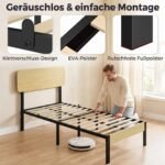 Vienvietė lova 90x200 cm su galvūgaliu ir daiktadėže – Paveikslėlis 6