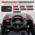 Elektrinis automobilis vaikams mini dizaino su nuotoliniu valdymu 12V (Juoda) – Paveikslėlis 4